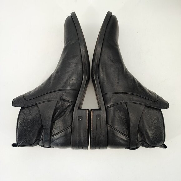 Freda Salvador Women's Black Leather Ankle Booties Size 9.5 - Picture 5 of 8